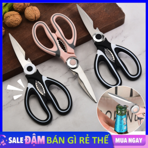 Kéo Cắt Gà 3in1 Đa Năng Kéo Làm Bếp Mổ Cá Khui Nắp Chai Có Nắp Đậy Lưỡi Thép Không Gỉ Siêu Bén Bền Đẹp Tiện Lợi / Kéo Cắt Đa Năng - Kéo Cắt Cây Cảnh