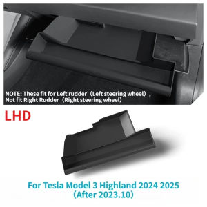 Glove Box Storage Box for Tesla Model Y/YL Juniper/Model 3 Highland LHD Copilot Side Storage Tray Tidying Organizer Accessories