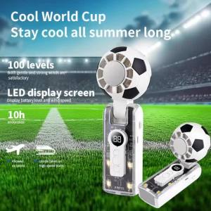 Handheld Cooling Fan High-speed Cold Air Foldable Cold Compress Fan LED Foldable Portable Desktop Fan Rechargeable