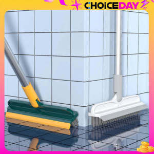 Bàn chải vệ sinh sàn nhà vệ sinh lông cứng cán dài cho khe gạch và bồn cầu công cụ làm sạch sàn nhà bền bỉ cho gia đình