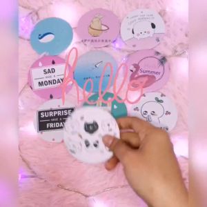 Murah Banget - Cermin Bulat Berkarakter / Cermin Make Up Mini / Cermin Animasi / Travelling Gear