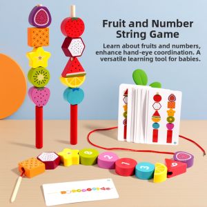 Flying Hippo | Educational Fruit Beads Toy