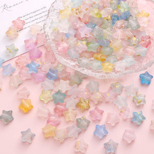 Mist Mat Bead Straight Hole Star Beads Handmade Diy Mobile Phone Chain Key Pendant Beads Loose Beads Hand Necklace String Beads