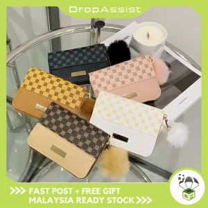 DROPASSIST 1547 Womens Short Zip Pouch Purse Wallet Multi Card Wallet Pu Leather Dompet Pendek Perempuan