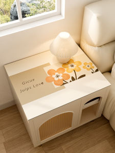 Modern Simple Bedroom Nightstand Cover Cloth Pad Anti-Scald Waterproof Non-Wash Tablecloth Leather Surface Protection Pad
