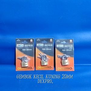 Gembok Kuning 20mm PD (Pendek) Press DEXPRO