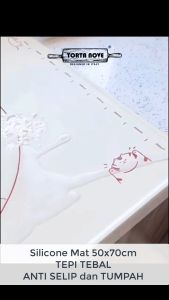 Alas Adonan Silikon 70x50 Jumbo Tebal Anti Selip
