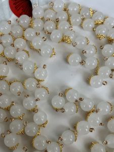 Nút Cài Quần Áo Trẻ Em Bằng Đá Ngọc Trai Hình Hoa Vàng Đính Chân Dây Đồng Nút Cài Áo Khoác Nữ Cao Cấp Phụ Kiện Thủ Công DIY