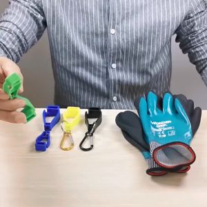 Missyou ตัวหนีบจับถุงมือ คลิปหนีบถุงมือ ลดเลือนริ้วรอย สำหรับงานช่าง สมบูรณ์ & ผู้ชาย