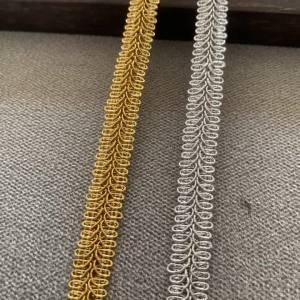 5m/16.4ft Each Pack Long Gold Silver Lace trims Ribbons Weaving Edge Perfect for Festive Decorations Handmade DIY sewing Crafts