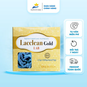 Men vi sinh LACCLEAN GOLD giúp hệ tiêu hóa khỏe mạnh bổ sung vitamin probiotics lợi khuẩn đường ruột táo bón đại tràng kém hấp thu - SUNSTORE.OFFICE