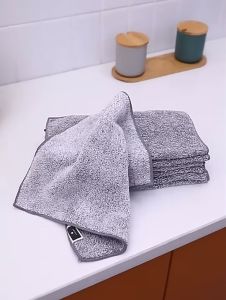 Set 10 Khăn Lau Bếp Sợi Than Tre Khăn Lau Chén Bát Lau Tay Đa Năng Siêu Thấm Hút