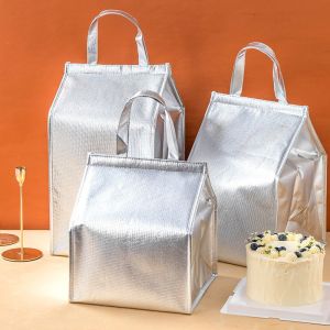 Túi Giữ Nhiệt Chống Thấm Nước Bạc Túi Bảo Quản Lạnh Cho Bánh Kem Túi Giữ Nhiệt Cho Tiệc Nướng BBQ Túi Giữ Nhiệt Cho Đồ Ăn Mang Đi