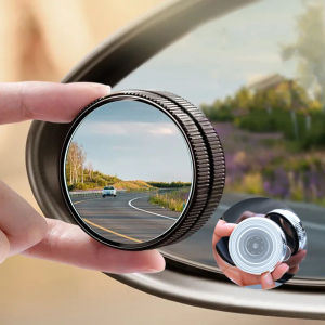 2 Chiếc Gương Điểm Mù Ô Tô Tầm Nhìn Toàn Cảnh 360 Góc Rộng Gương Gương Giao Thông HD Kính Có Vỏ ABS Để Hỗ Trợ Đỗ Xe Bạc/Đen/Trắng