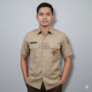 Baju Pramuka Guru Pembina Pria Pendek Bahan Rapilo Nasional Jumbo Big Size Premium Seragam Sekolah
