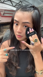 Lishu Velvet Powder Puff ฟองน้ำแต่งหน้าทรงหยดน้ำขนาดใหญ่ นุ่มละมุน ปราศจากลาเท็กซ์ สำหรับครีมเหลว รองพื้น และแป้งฝุ่น