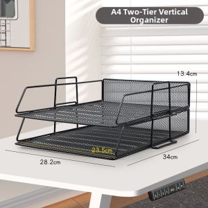 Good | Multi-level A4 Desk File Organizer 3 Tiers