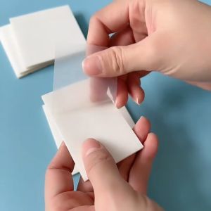 TwentyLife 50pcs Transparent Sticky Notes Stick Notes Waterproof Clear Notepad Memo Student Mark Key Points Note Book PET School Accessories Office Accessories Texture