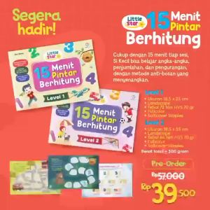 Buku Anak Little Star 15 menit Pintar Berhitung Buku Anak Belajar Berhitung