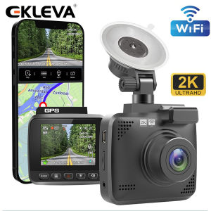 Ekleva 4K FHD 2 Inch Dash Cam Với Bộ định vị Wifi DVR cho xe hơi Camera hành trình Xem tầm nhìn ban đêm WDR 170 ° Rộng Angler Ghi