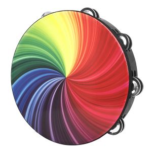 IRIN | Đàn Tambourine Hai Lớp Peace Dove 8/10 Inch Gỗ Nguyên Khối Cầm Tay Có Chuông Phản Quang Nhạc Cụ Bộ Gõ