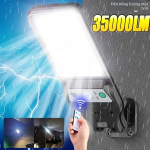 Đèn Năng Lượng Mặt Trời Ngoài Trời 35000LM Với Cảm Biến Chuyển Động 3 Chế Độ Chiếu Sáng Tường An Ninh Chống Nước Cho Sân Vườn Cửa Đường Phố Đèn LED Năng Lượng Mặt Trời Phong Cách Hiện Đại