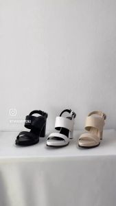 THARA - รองเท้าส้นสูงรุ่นฮิตตลอดกาล พื้นนุ่ม ใส่สบาย ไม่เมื่อย รุ่น FRIENDLY HIGH HEELS สี BLACK