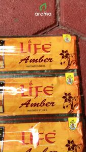 Dupa India Aromaterapi Pouch Plastic - Darshan Life Amber 35 sticks
