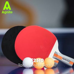 Agnite Table Tennis Paddle / Bet Pingpong / Bat Tennis Meja Regular Level Isi 2 Bat Gratis Bola pingpong Hiqh Quality Murah F2310