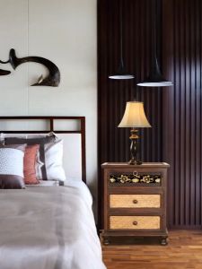 Handmade Vintage Wooden 3 Drawer Bedside Table Home Storage Cabinet