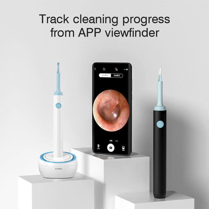 Dr.isla P3 Wireless Intelligent Visual Ear Pick Portable Ear Cleaning Tool 4mm Luminous Endoscopy 5MP High-definition Otoscope Ear Picking Spoon Ear Wax Cleaning Ear Cleaner with Camera Portable For Baby Adult Ear Wax Removal 智能可视耳勺
