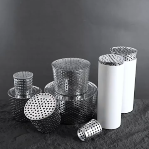 304 Stainless Steel Side-Drain With Round Holes Wall-Mounted 110 Pipe With Vent And Drainage Outlet Rooftop Rat-Proof Filter