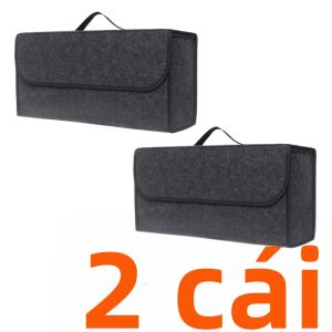 YONGRUN Hộp Đựng Đồ Bằng Vải Nỉ Ô Tô 1/2 Chiếc Hộp Đựng Đồ Gấp Gọn Trong Cốp Xe Phụ Tùng Ô Tô Túi Sắp Xếp Dụng Cụ Nội Thất Cho Xe