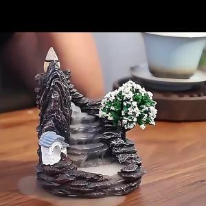 Lọ Đốt Trầm Hương Thác Nước Núi Kiểu Dáng Thiền Khói Thơm Vật Trang Trí Nhà Cửa Đồ Thủ Công Bằng Nhựa Resin Giúp Thư Giãn