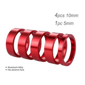 5 Cái Gioăng Đệm Phuộc Xe Đạp Hợp Kim Nhôm Cho Phuộc Trước Xe Đạp Leo Núi/Đường Phố Kích Thước 28.6mm 1-1/8