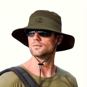 WRELS | Summer Bucket Hat Breathable Sweat-Wicking Anti-UV Outdoor Fishing Hiking Hat Adjustable Foldable Quick Dry Travel Sun Cap