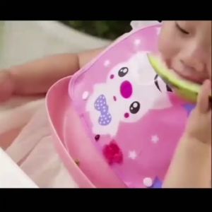 Celemek Wadah Bayi Silikon Tahan Air Motif Kartun