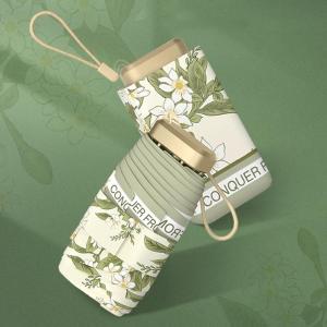 Summer UV Mini Umbrella for Women Pocket Small Folding Sun Umbrella Flowers Double Layer Portable Windproof Parasol Umbrella 6K