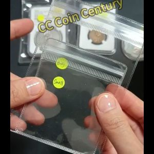 Sealing Zip Bag thickened transparent protector bag graded coin