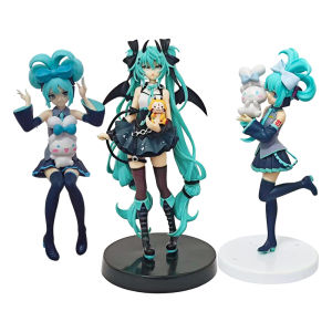 Bandai | Hatsune Miku Anime Figure Devil Raccoon Demon Cute Miku Action Figures PVC Model Collections Figurine Toys Xmas Gifts