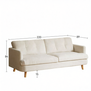 WEISHA | Modern Simple White Fabric Sofa