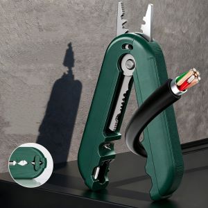 JUSTINLAU | JUSTINLAU Electrician Wire Stripper Pliers Cutter Separator Durable Sharp Tool for DIY Cable Repair Easy Operation Hand Tool