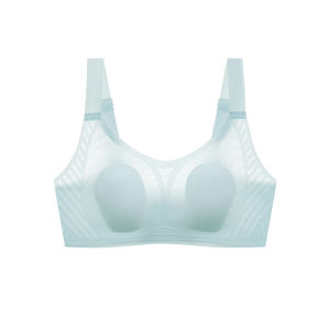 HUACHENGSHI | Slimming Wireless Bra Womens Summer Thin Gathered Rabbit Ear Underwear No Trace Anti-Sagging Large Chest Appearance Small