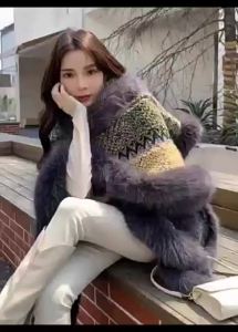 New 23 Autumn and Winter Womens Fashion ins  Wind High Imitation Fox Fur Fur Shawl Advanced Socialite Style Fur Thickened Cape