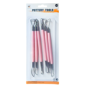 6 Pieces of Stainless Steel Double Head Pottery Carving Knife DIY Handmade Fruit and Vegetable Sculpture Tools