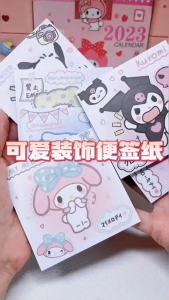 Sanrio Sticky Notes Pelekat Nota Memo Sanrio 1PCS Memo Label Sticker Stationery Student Cute Cartoon