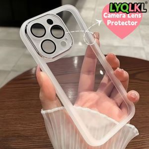 Phone Case For iPhone 17 Air 17e 16e 16 15 14 13 12 11 Pro Max Plus X XR XS Max Lens Protect Anti-Slip Soft Silicone Clear Cover Case Casing