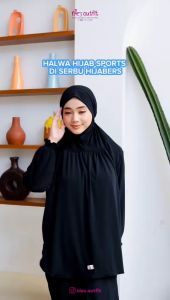 New Arrival Halwa Hijab Sport Instant & Jersey Premium Lengan Bergo