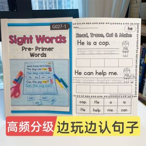 Childrens High Frequency Word English Practice Book Sight Words Parent-Child Handcraft Interactive Enlightenment Sentence Reading