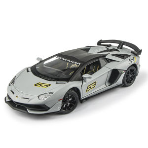 RUM 1:24 Scale Lamborghini SVJ 63 Alloy Car Model Light & Sound Effect Diecast Car Toys for Boys Birthday Gift Kids Toys Car Collection